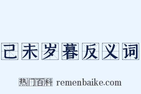 己未岁暮反义词是什么意思的图片